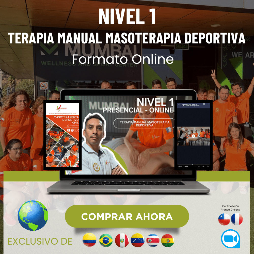 Curso Online Nivel 1 - Masoterapia Deportiva (Exclusivo para Colombia / Venezuela / Brasil/ Costa Rica/ Bolivia / Perú.